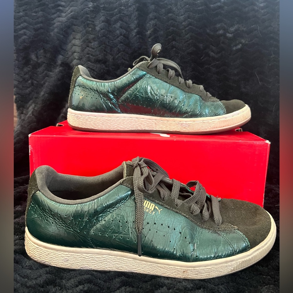 PUMA Basket Ripple Sneakers Dark Green Men’s Size 9